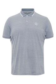Blend Blue Pique Short Sleeve Polo Shirt - Image 5 of 5