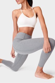 Sweaty Betty Medium Grey Marl 7/8 Length Super Soft Yoga Leggings - Image 3 of 8