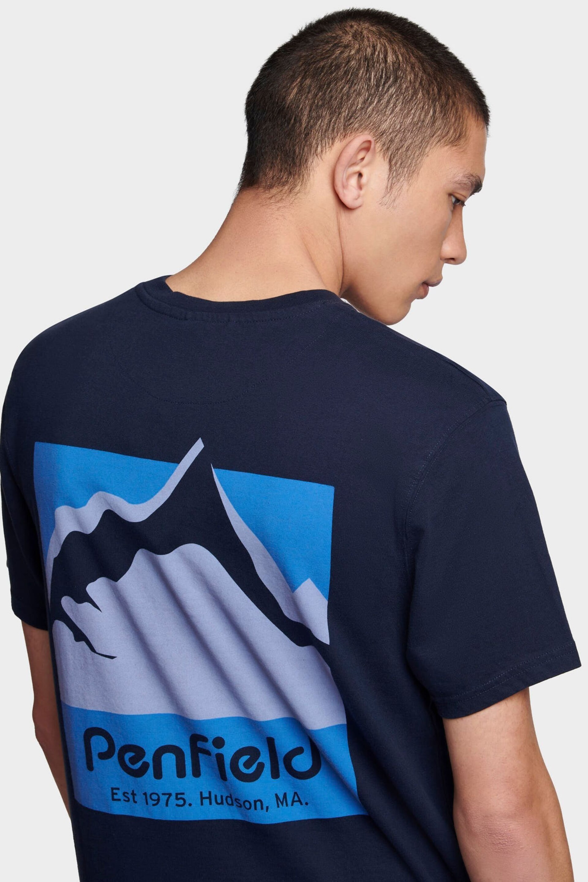 Penfield Mens Relaxed Fit Mountain Scene Back Graphic T-Shirt - Image 4 of 7