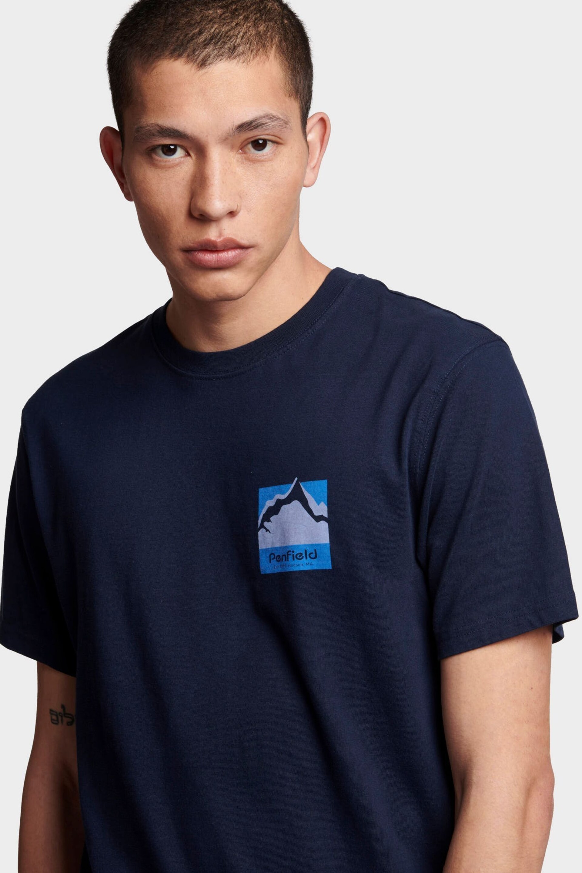 Penfield Mens Relaxed Fit Mountain Scene Back Graphic T-Shirt - Image 7 of 7