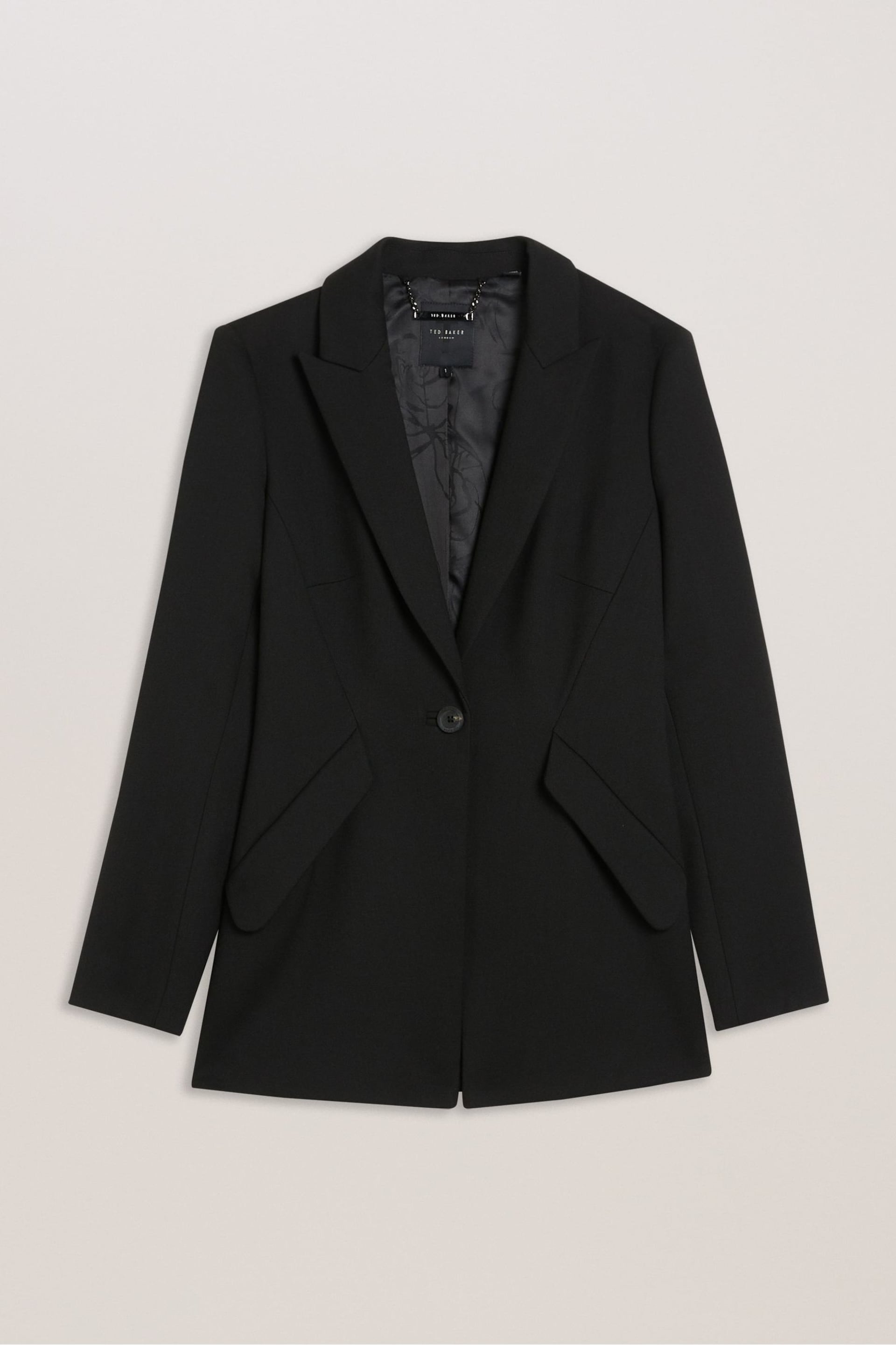 Ted Baker Black Manabu Single Breasted Tailored Blazer - Image 5 of 7