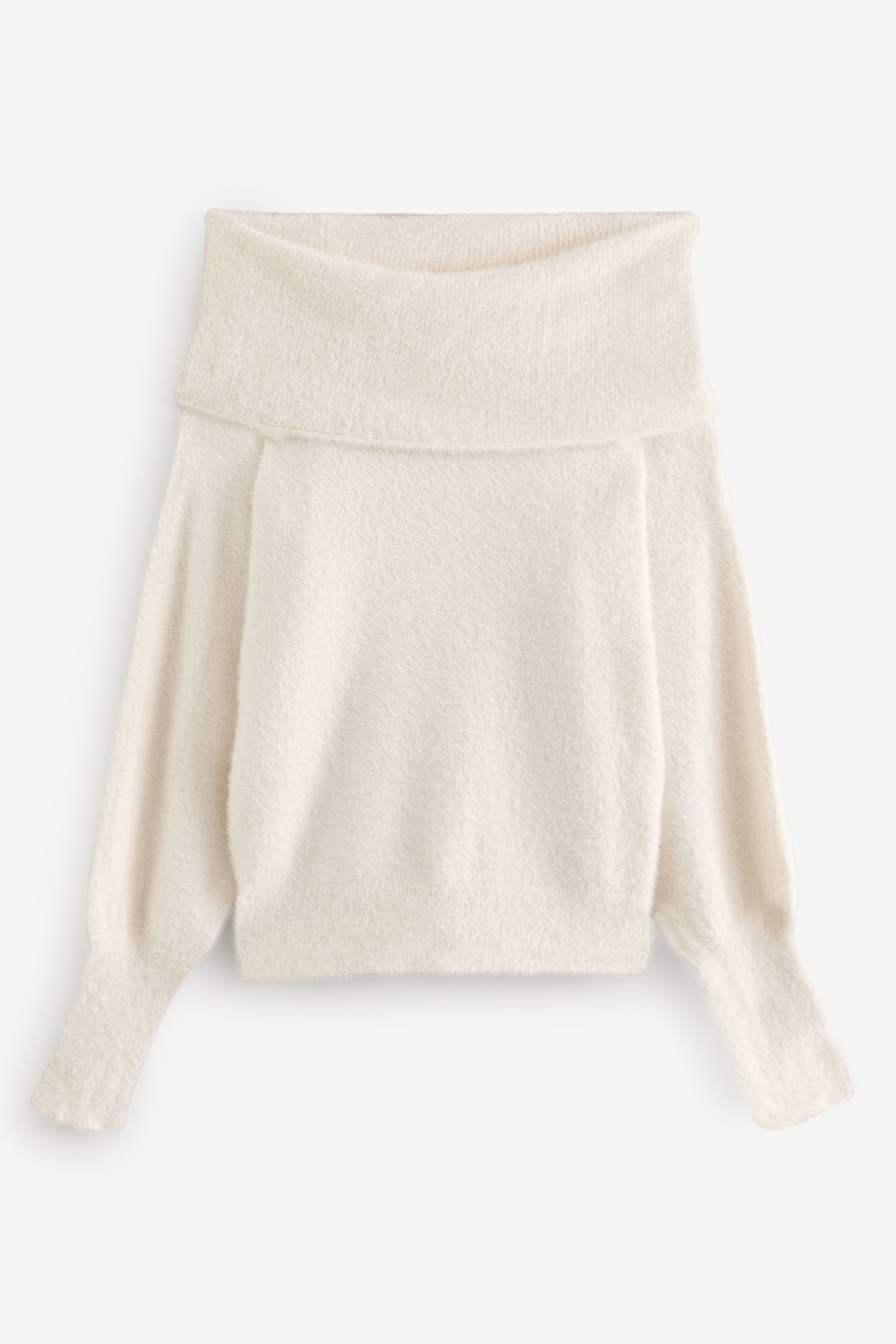 White bardot jumper top