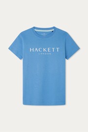 Hackett London Older Boys Blue Short Sleeve T-Shirt - Image 1 of 2