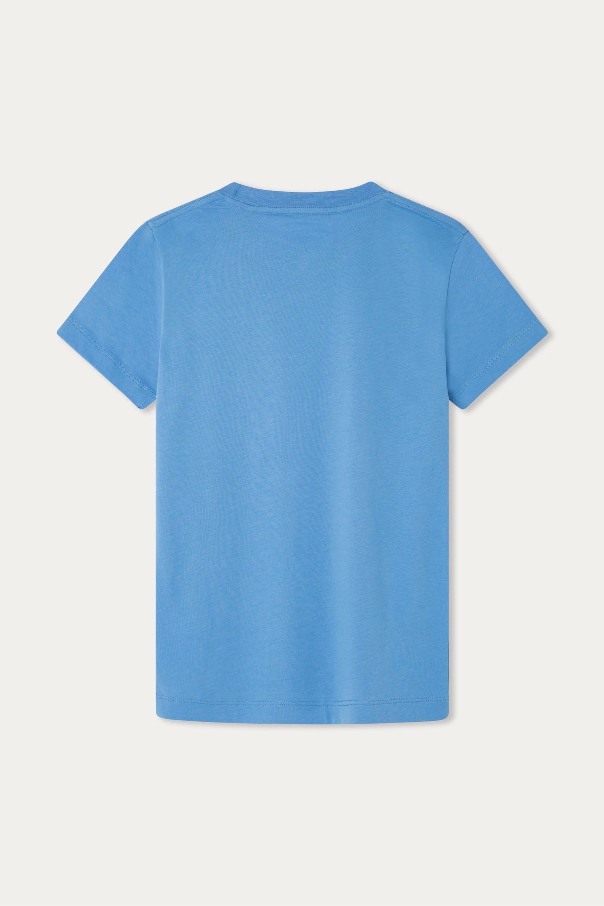 Hackett London Older Boys Blue Short Sleeve T-Shirt - Image 2 of 2