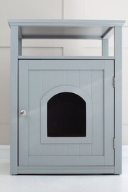 Lords and Labradors Grey Wooden Cat Washroom - Image 2 of 4