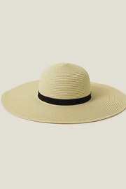 Accessorize Natural Trim Floppy Hat - Image 1 of 3