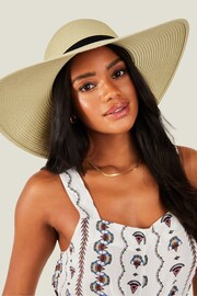 Accessorize Natural Trim Floppy Hat - Image 3 of 3