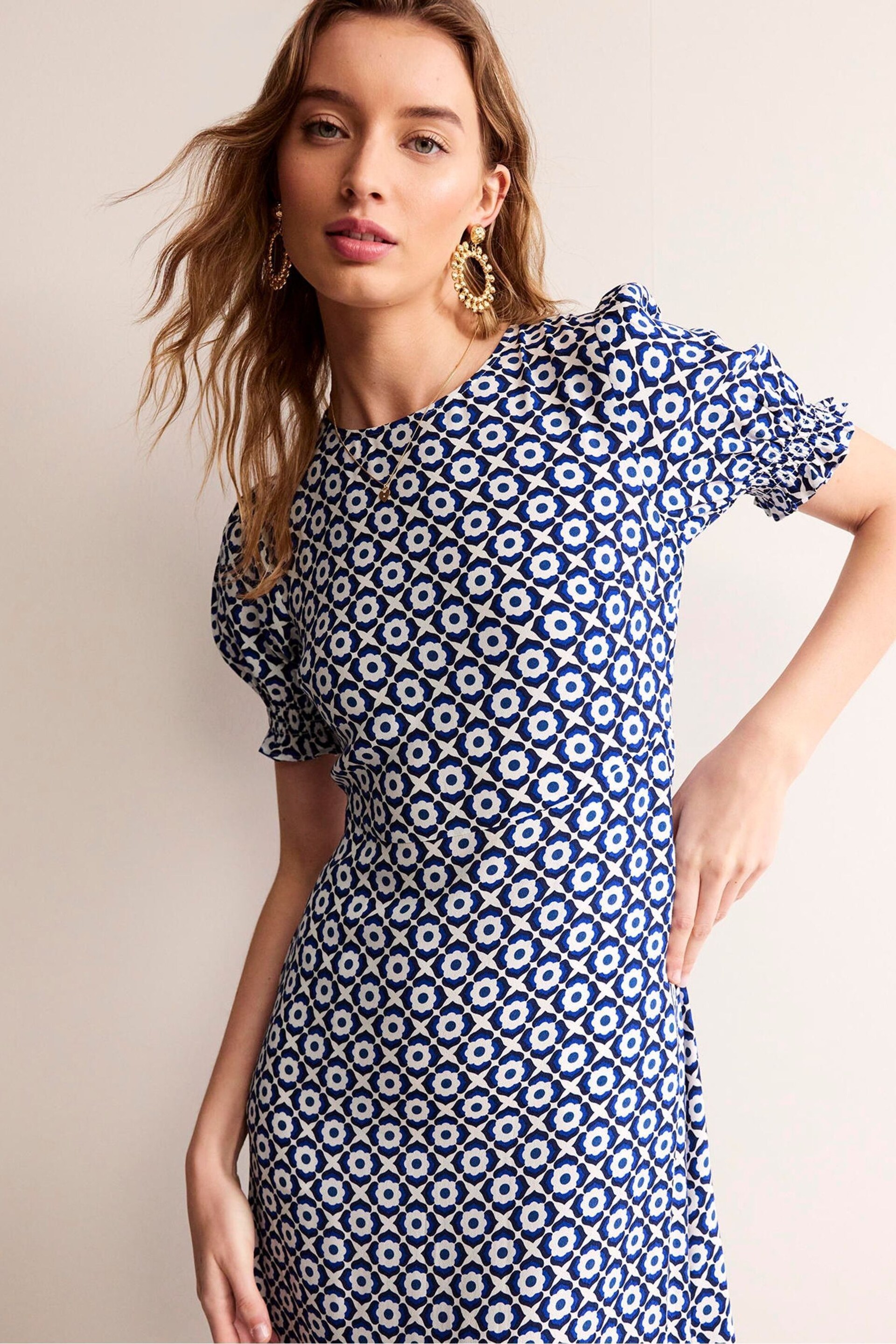 Boden Blue Corinne Midi Tea Dress - Image 1 of 5