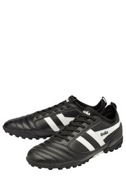 Gola Black/White Mens Ceptor Turf Microfibre Lace-Up Football Boots - Image 3 of 5