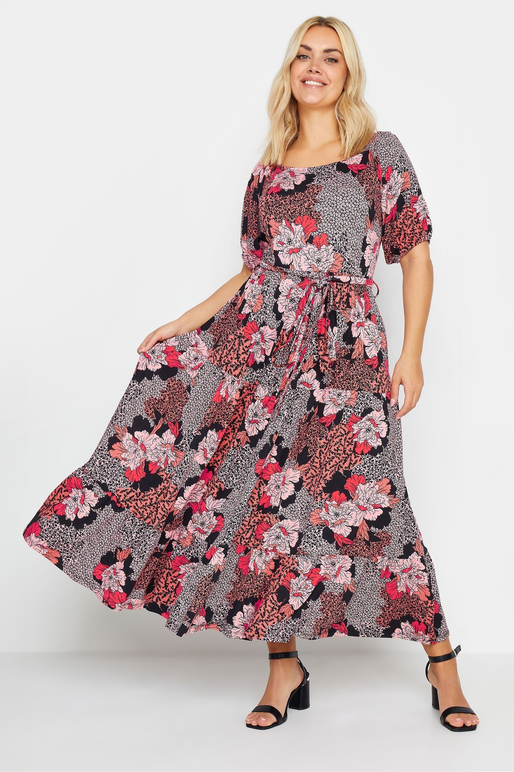 Buy Yours Curve Red Tiered Maxi Dress from the Next UK online shop