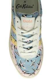 Gola Blue Yellow Cath Kidston Grandslam HD Lace Up Trainers - Image 4 of 4