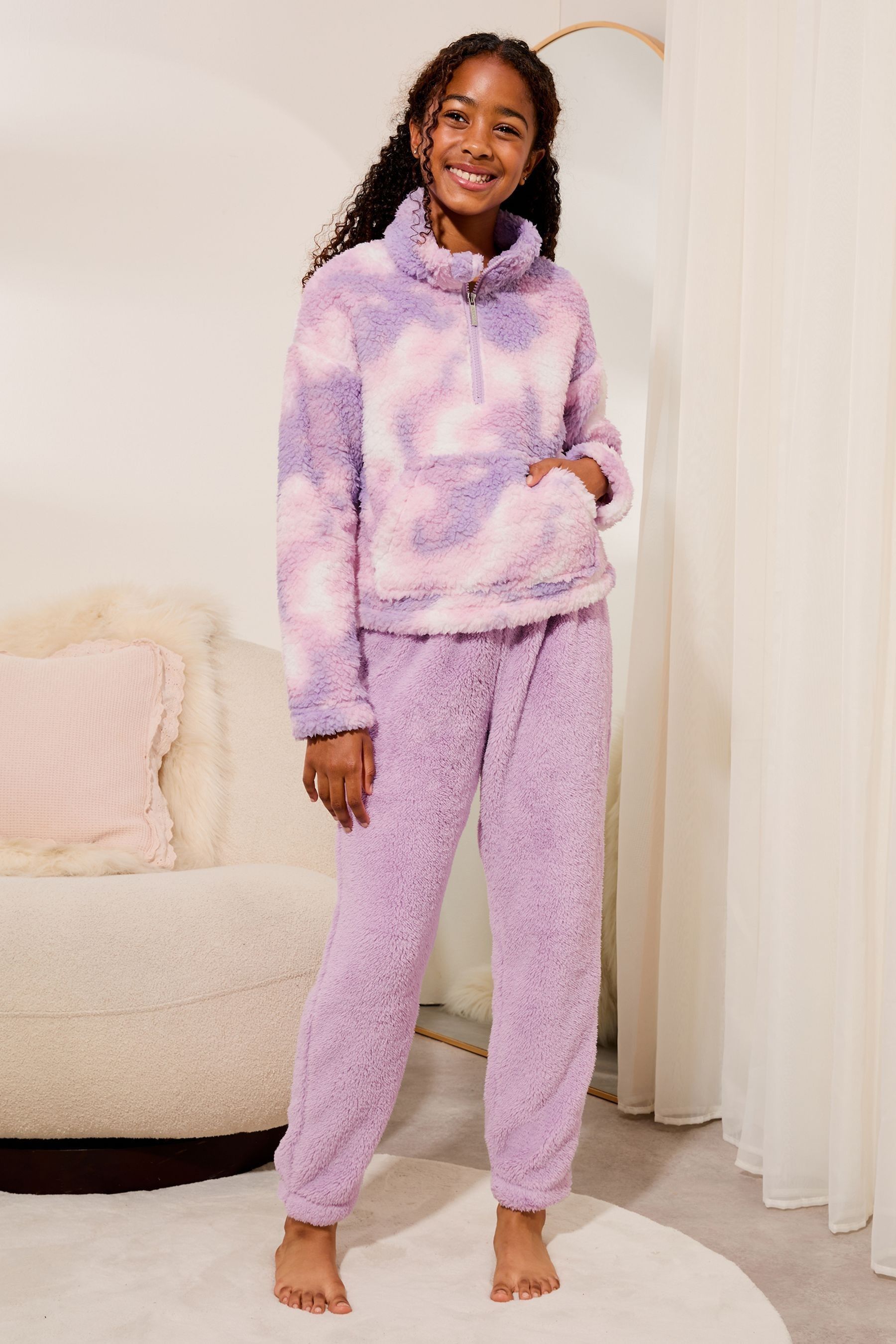 Buy Lipsy Purple Pink Cosy Fleece Pyjamas 5 16yrs from the Next UK online shop