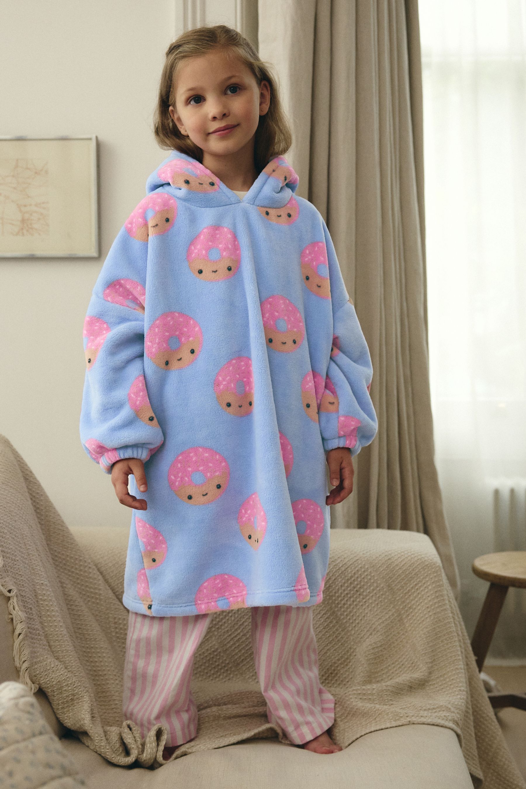 Buy Blue Pink Blanket Hoodie 3 16yrs from the Next UK online shop