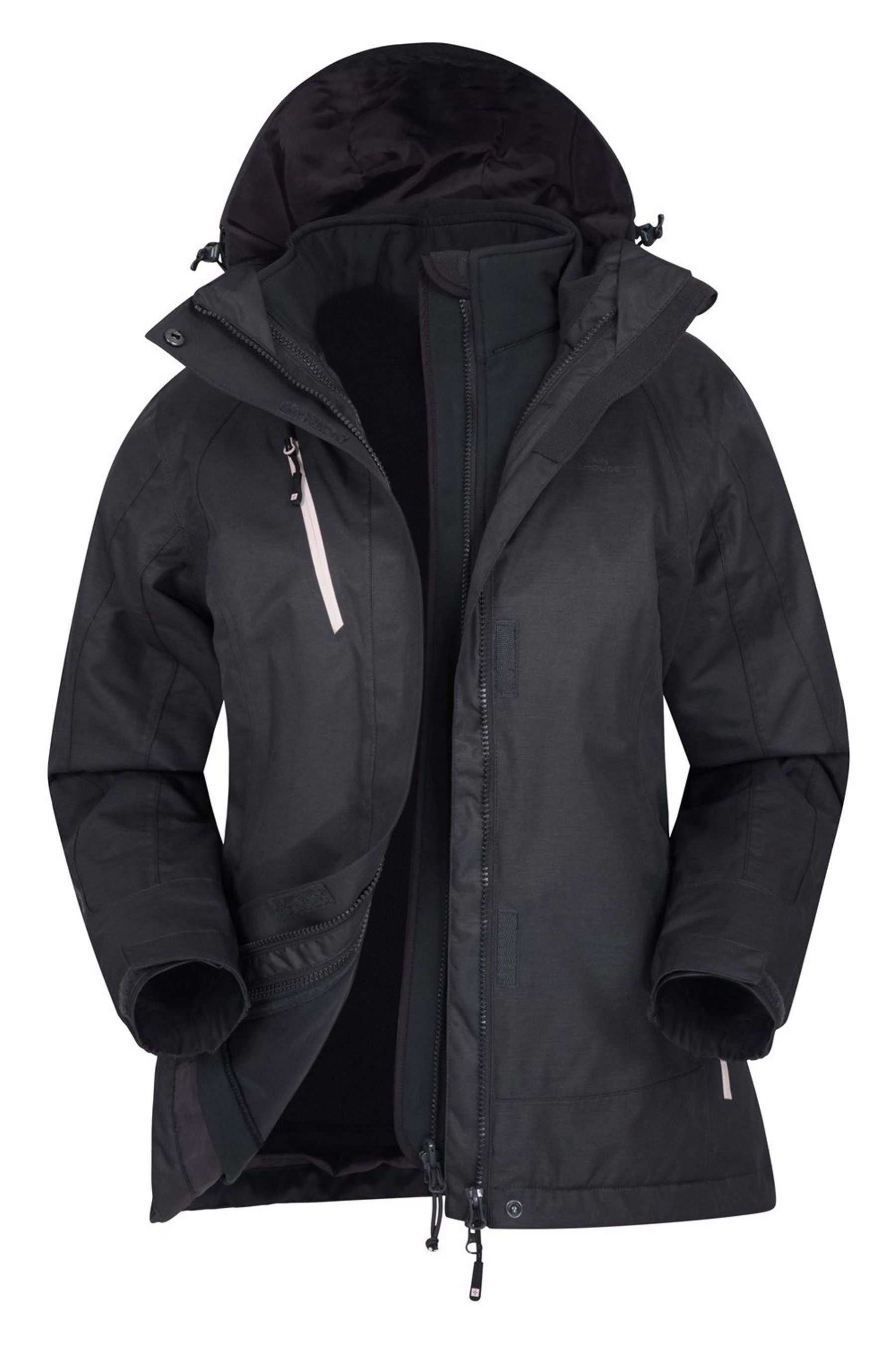 Buy Mountain Warehouse Black Womens Bracken Melange 3 in 1 Waterproof and Breathable Jacket from Next South Africa
