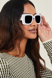 Accessorize White Soft Square Frame Sunglasses - Image 3 of 3