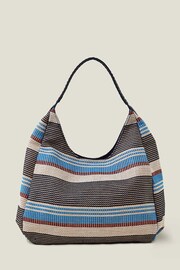 Accessorize Blue Textured Stripe Shoulder Bag - Image 2 of 4