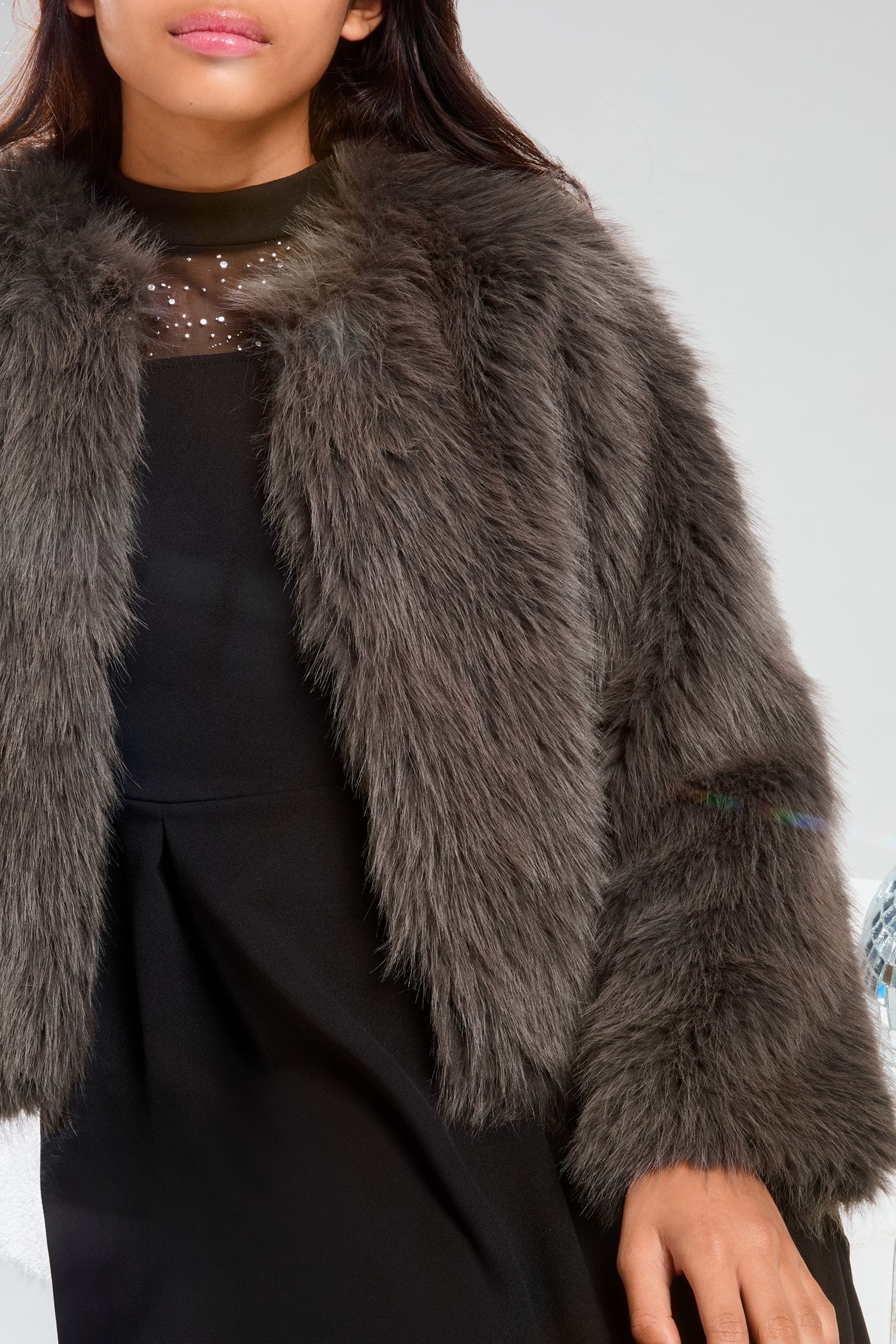 Lipsy fur cardigan sales