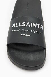 AllSaints Black Underground Sliders - Image 4 of 5
