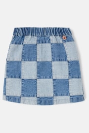 Angel & Rocket Blue Quinn Patchwork 100% Cotton Denim Skirt - Image 3 of 5