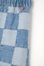 Angel & Rocket Blue Quinn Patchwork 100% Cotton Denim Skirt - Image 5 of 5