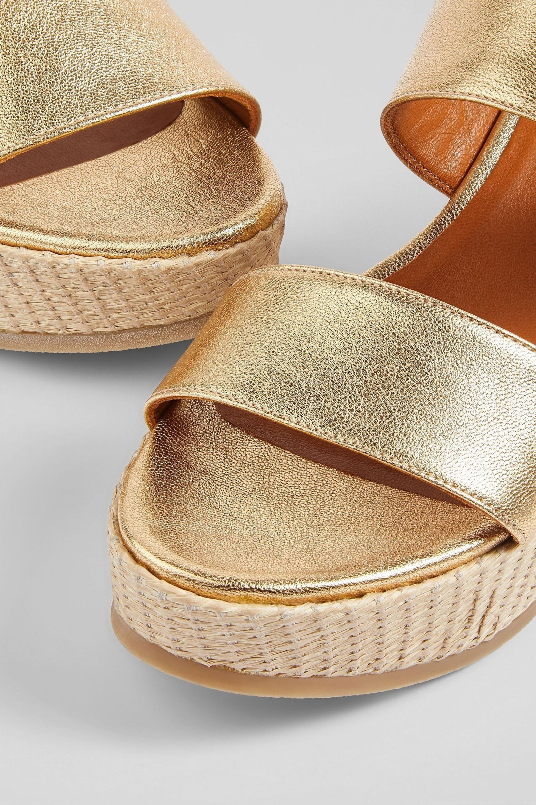 Lk bennett gold wedges shop