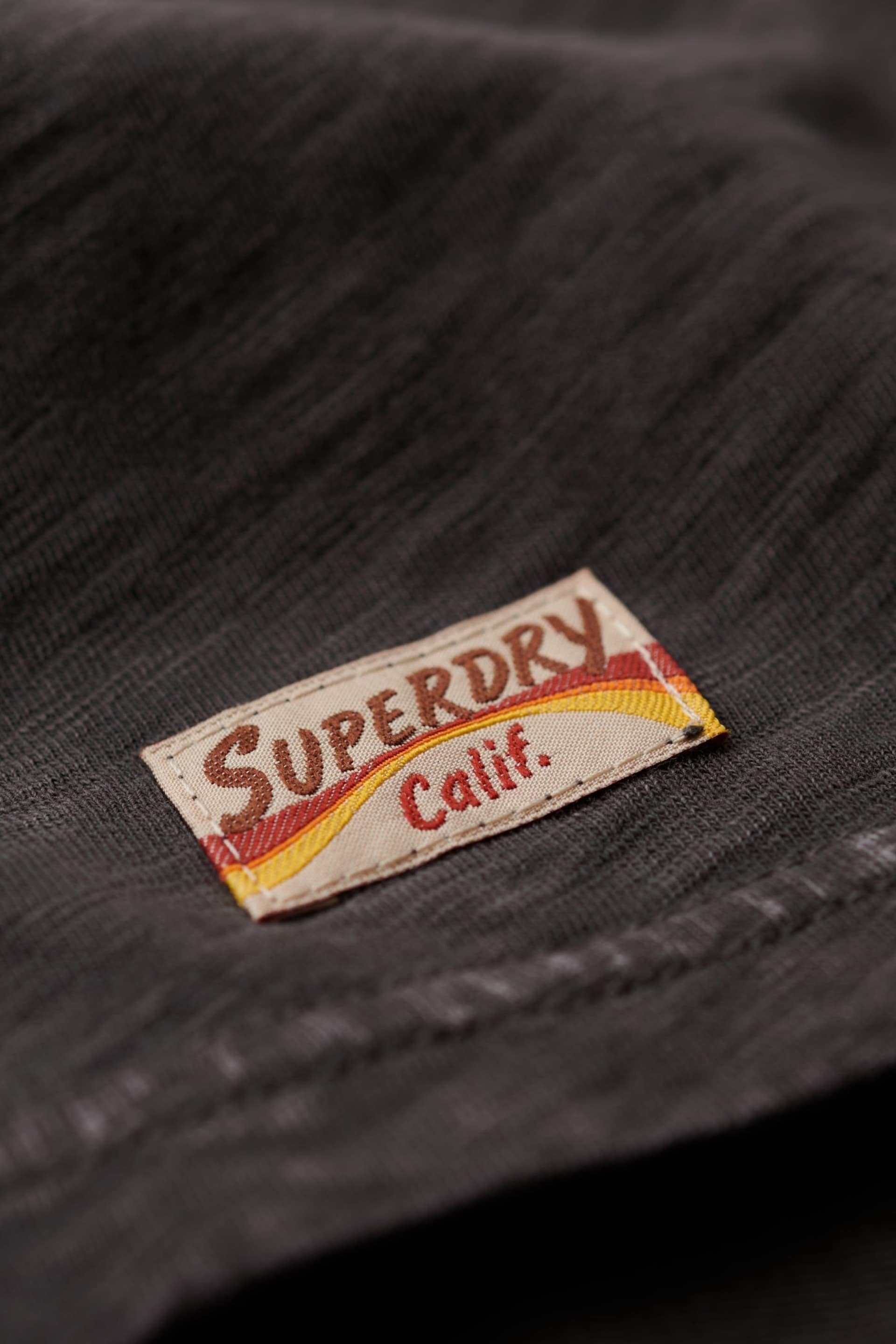 SUPERDRY Black SUPERDRY Cali Sticker Fitted T-Shirt - Image 5 of 6