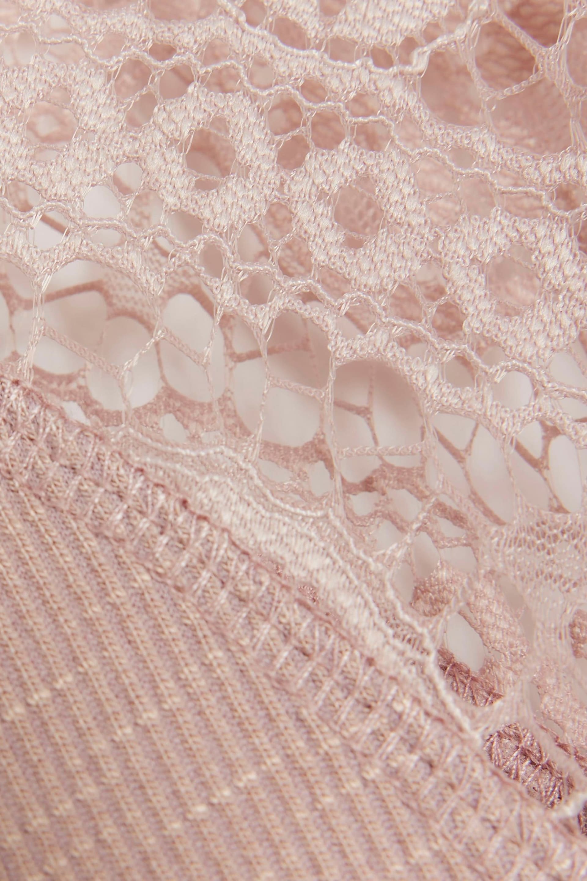 River Island Pink Lace Sleeve Detail  Long Sleeve Top - Image 4 of 4