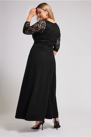 Yours Curve Black Lace Maxi Dress - Image 3 of 5