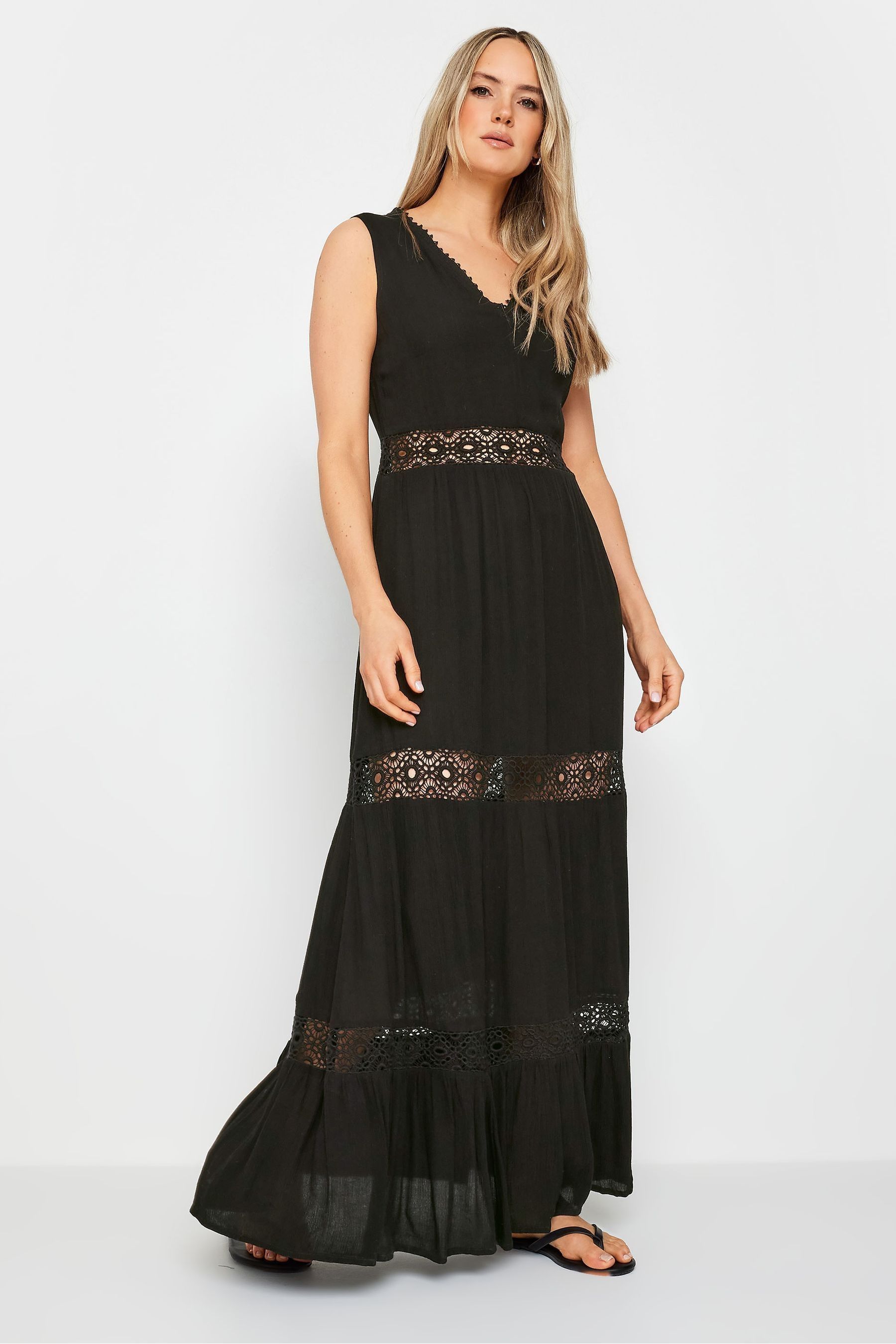 Boho long black dress shop