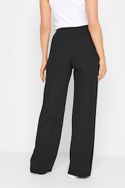 Long Tall Sally Black & White Front Stripe Wide Leg Trousers - Image 3 of 5