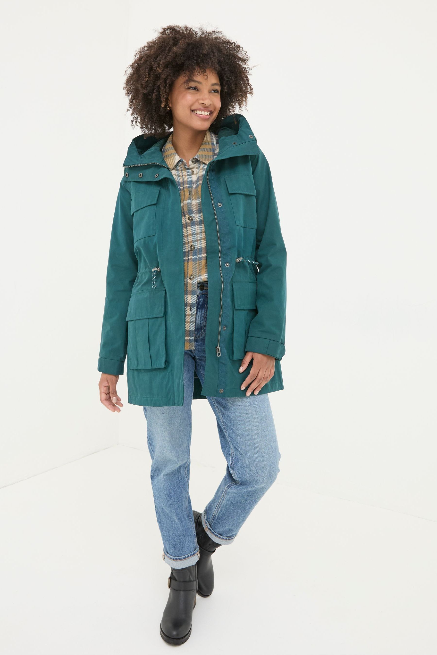 Blue waterproof coat cheap