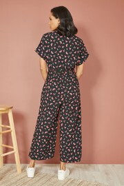 Yumi Black Watermelon Print Jumpsuit - Image 4 of 5