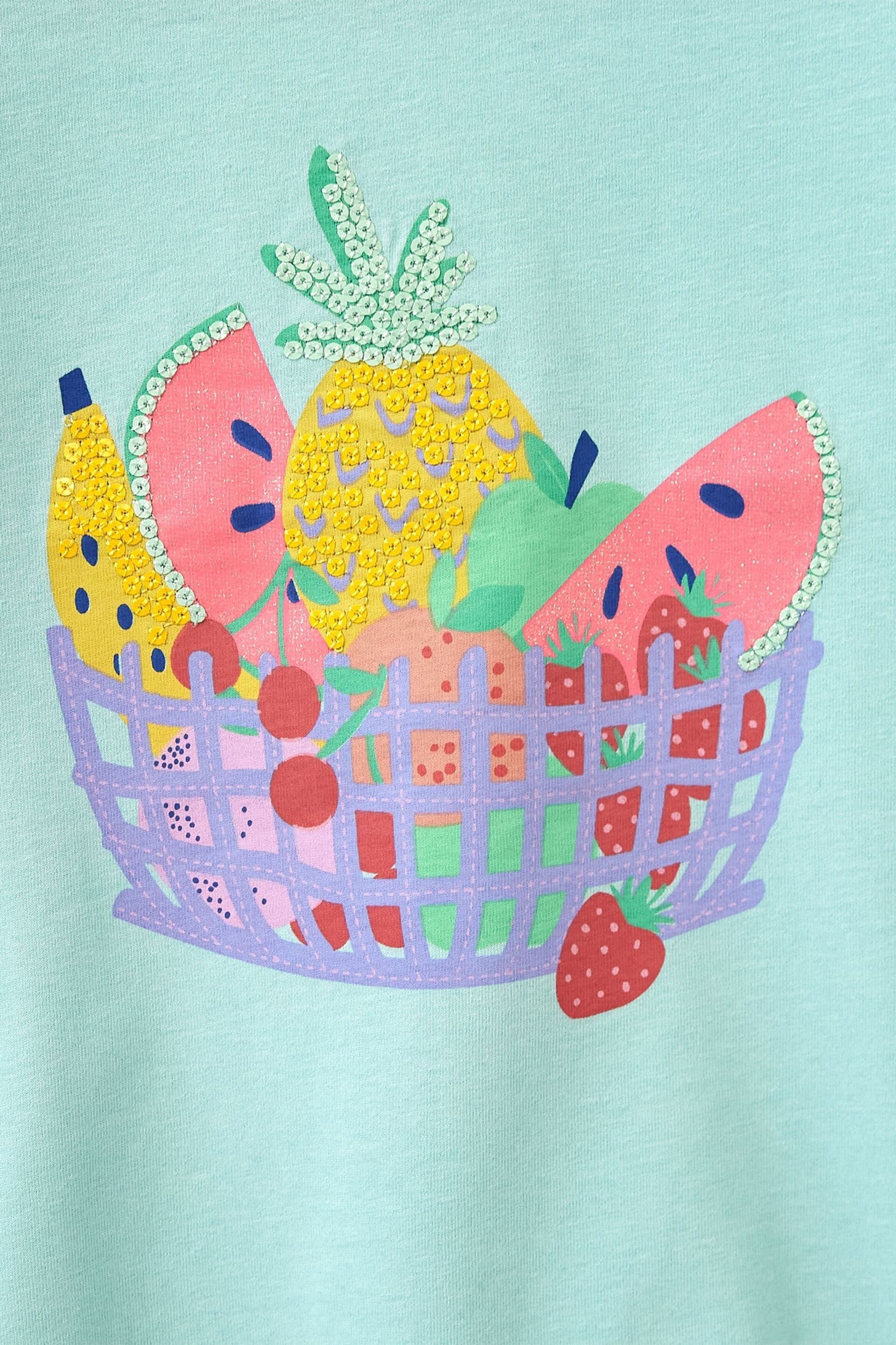 Crew Clothing Fruit Print Frill Sleeve T-Shirt - Image 4 of 4