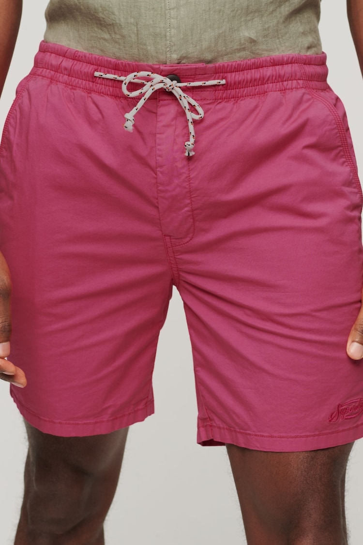 Superdry Pink 100% Cotton Walk Shorts - Image 1 of 4