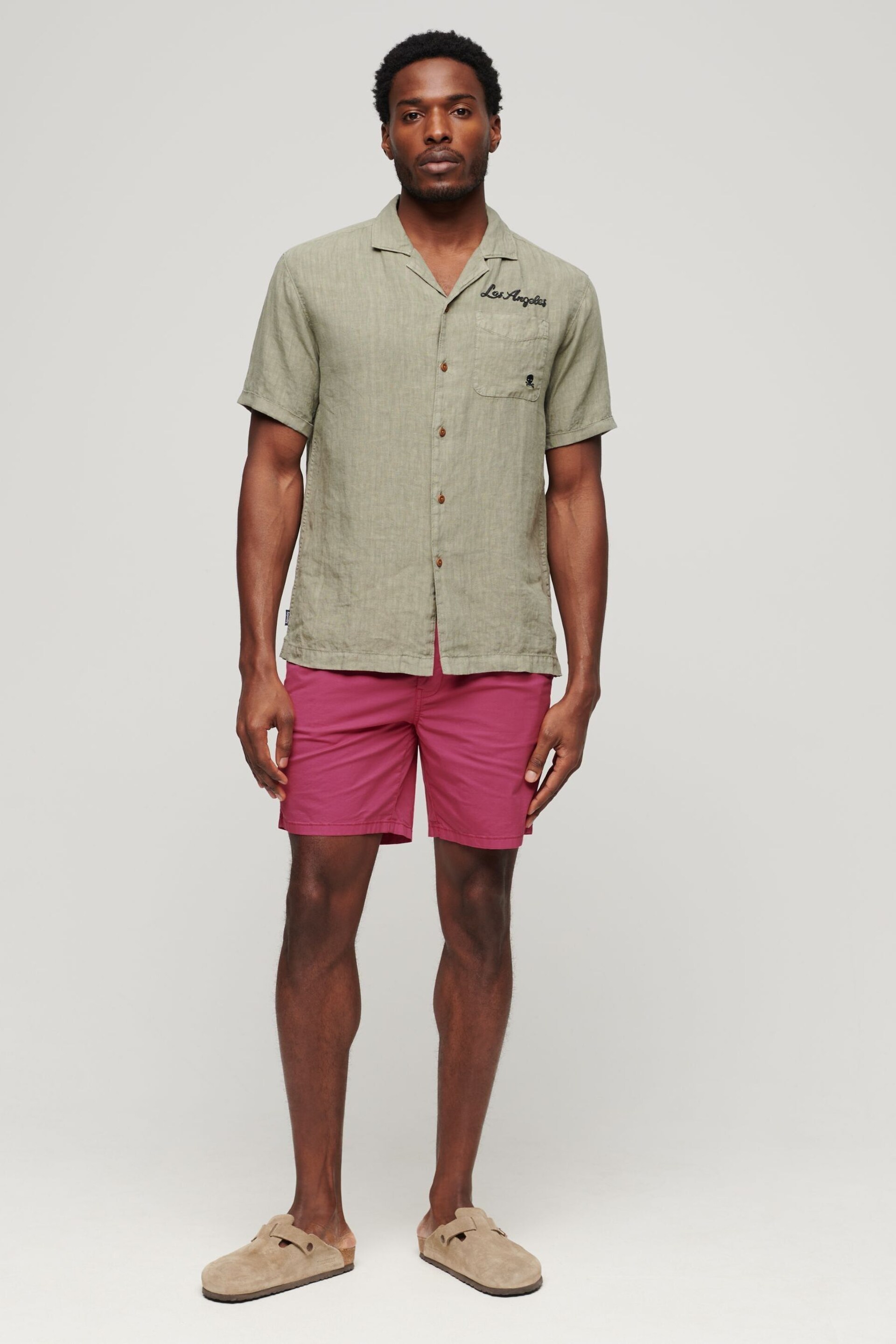 Superdry Pink Walk Shorts - Image 2 of 4