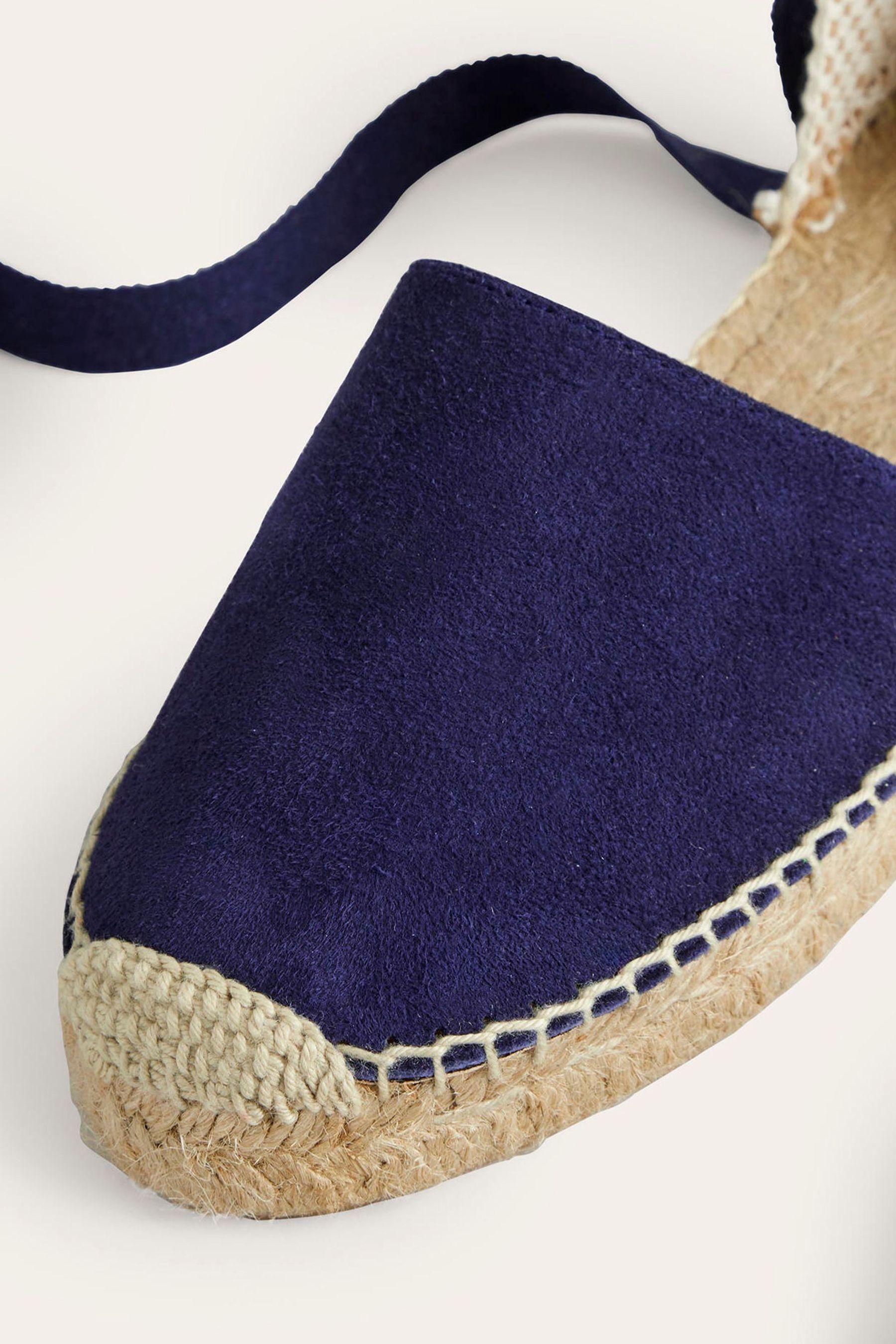 Buy Boden Blue Ankle Tie Flat Espadrilles from Next Luxembourg