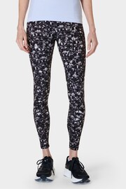Sweaty Betty Black Electric Texture Print Full Length Power Workout Leggings - Image 2 of 10