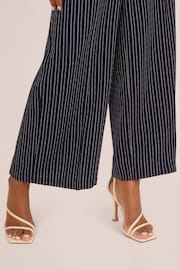 Adrianna Papell Blue Full Length Pinstripe Woven Trousers - Image 4 of 7