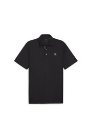 Puma Black Pure Solid Golf Mens Polo Shirt - Image 5 of 6
