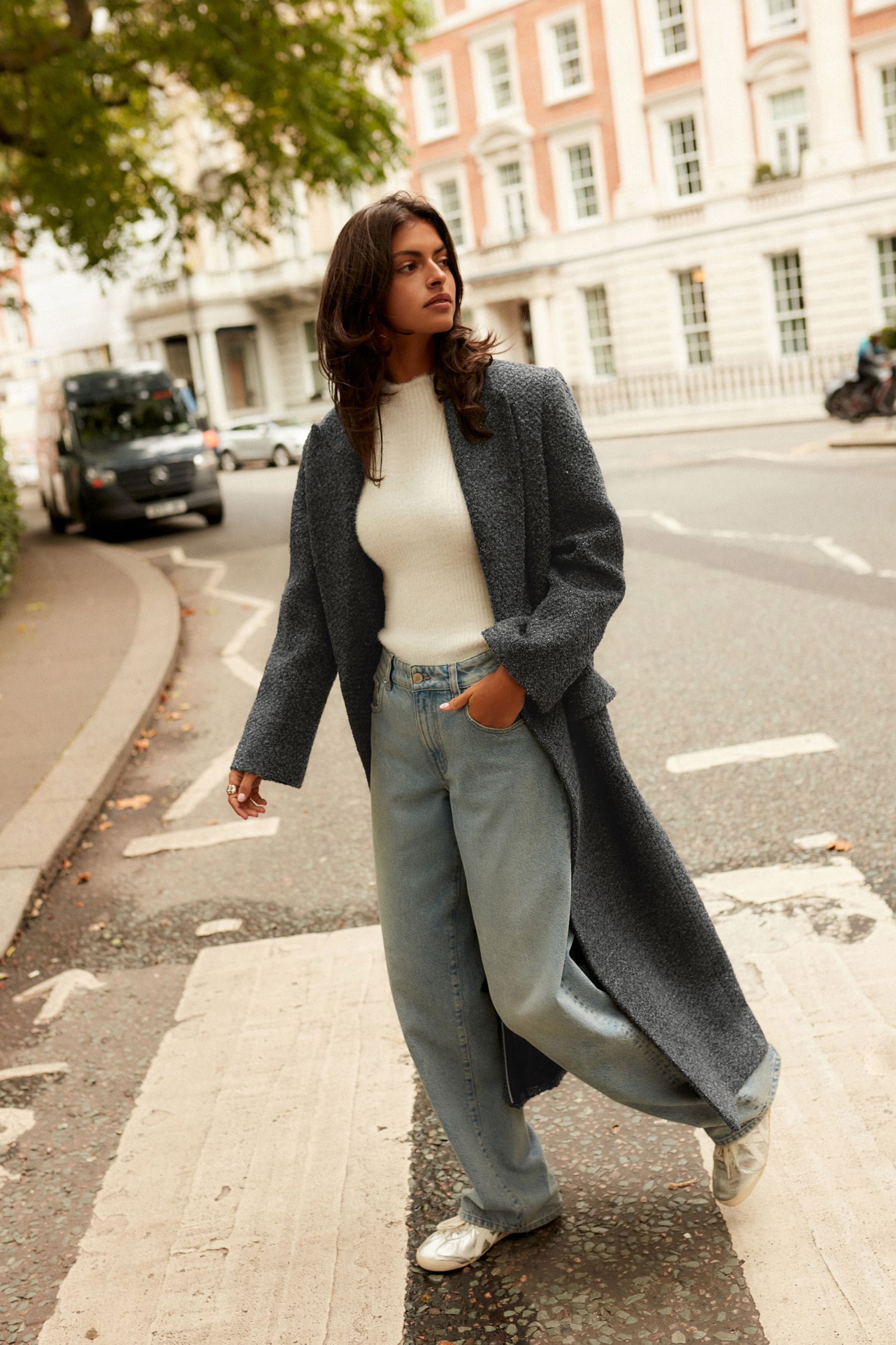Grey crombie coat best sale