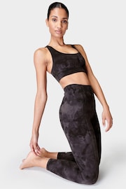 Sweaty Betty Black Spray Dye Print 7/8 Length Super Soft Yoga Leggings - Image 2 of 7