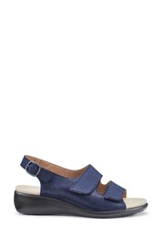 Hotter Blue Wide Fit Easy II Touch Fastening Buckle Sandals - Image 1 of 4