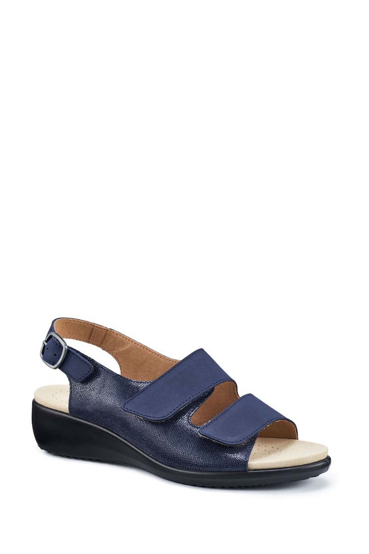 Hotter Blue Wide Fit Easy II Touch Fastening Buckle Sandals - Image 2 of 4