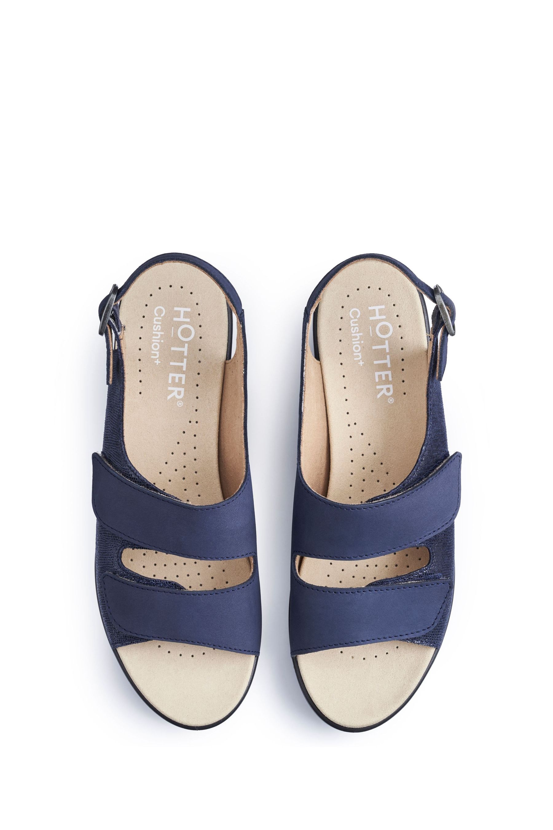 Buy Hotter Blue Wide Fit Easy II Touch Fastening Buckle Sandals from Next France