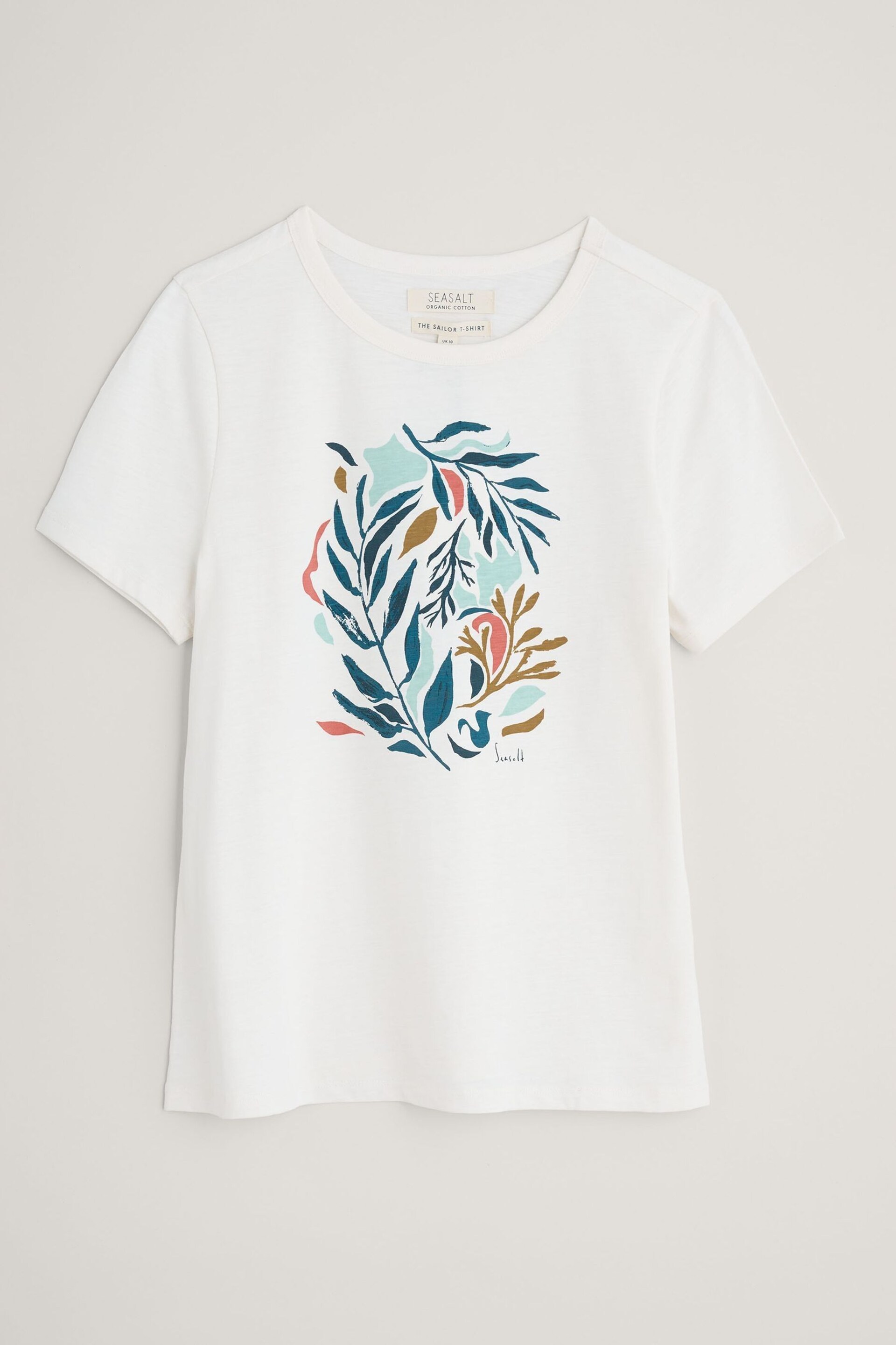 Seasalt Cornwall White Printing Ink T-Shirt - Image 5 of 6