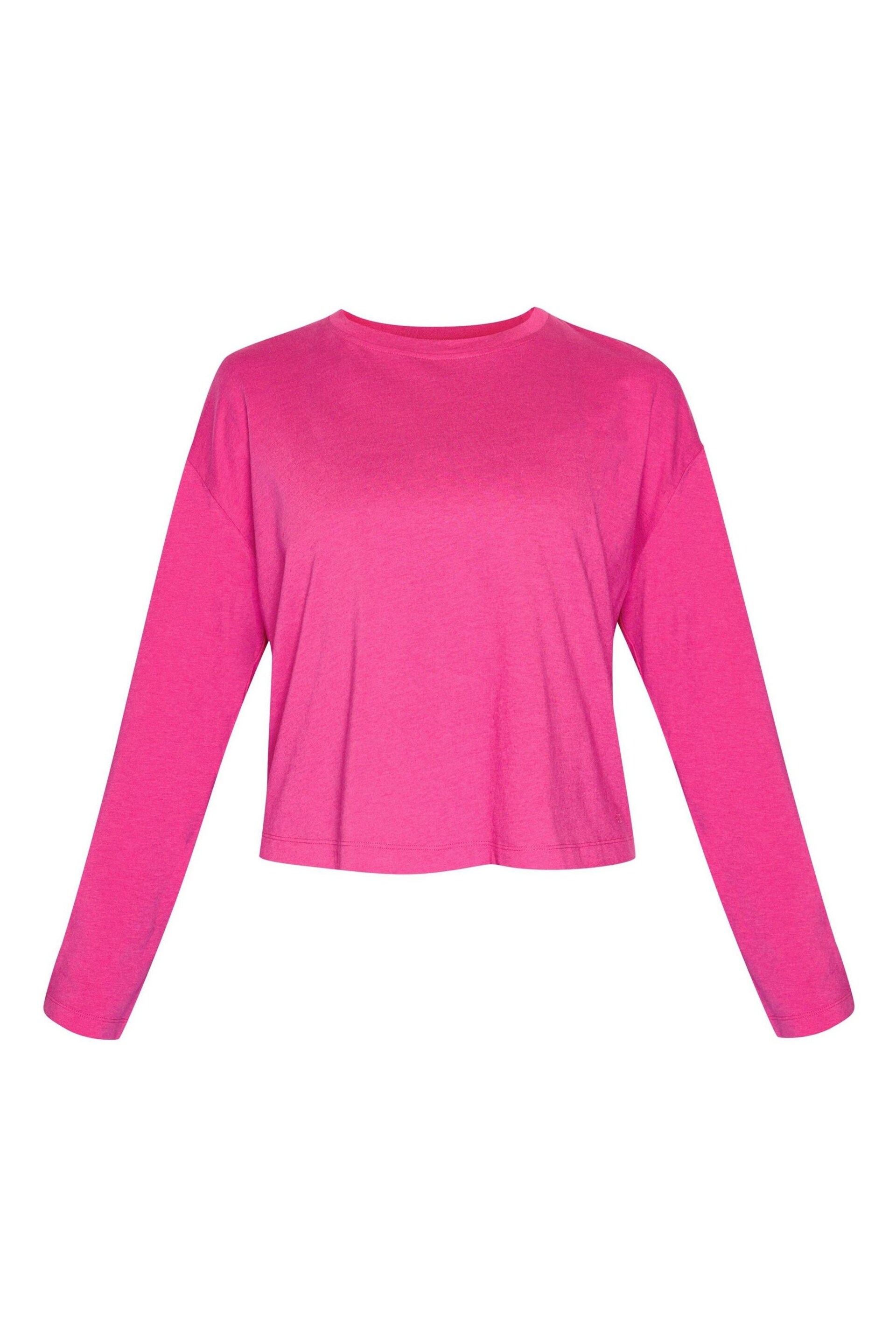 Sweaty Betty Beet Pink Essential Crop Long Sleeve T-Shirt - Image 5 of 7