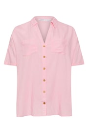 Yours Curve Pink Utility Linen Shirt - Image 6 of 6