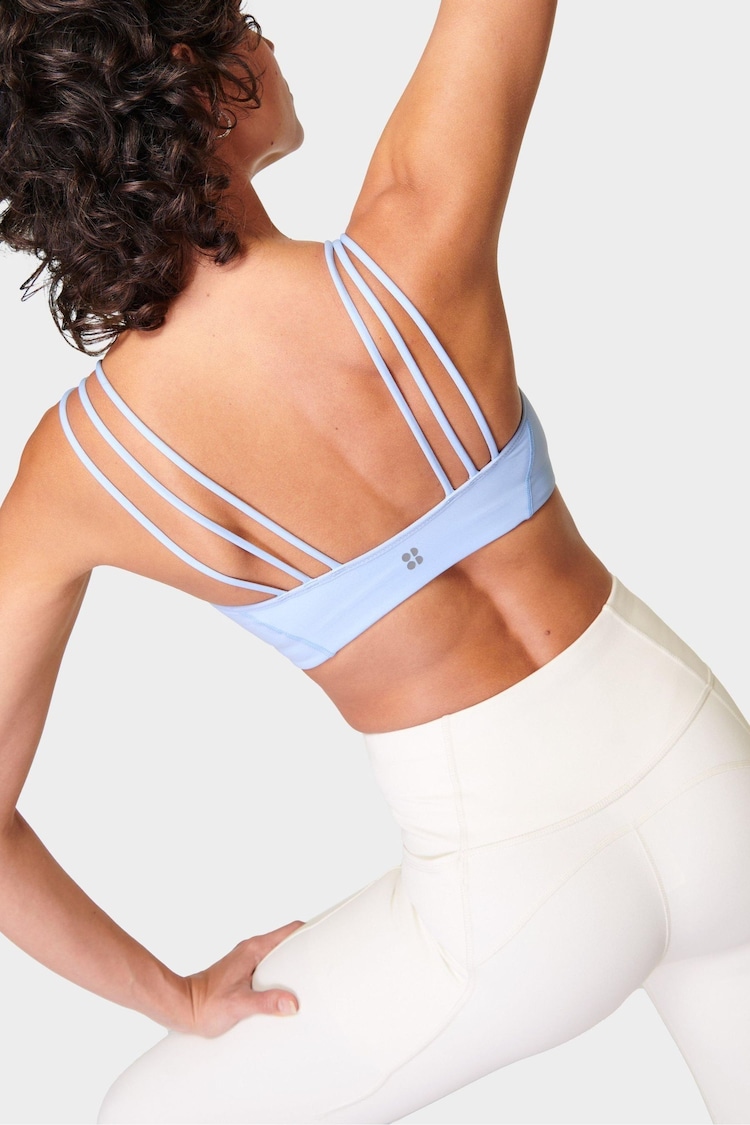 Sweaty Betty Breeze Blue Oh So Soft Yoga Bra - Image 2 of 6