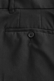 Black Relaxed Tapered Fit Stretch Smart Trousers - Image 7 of 8