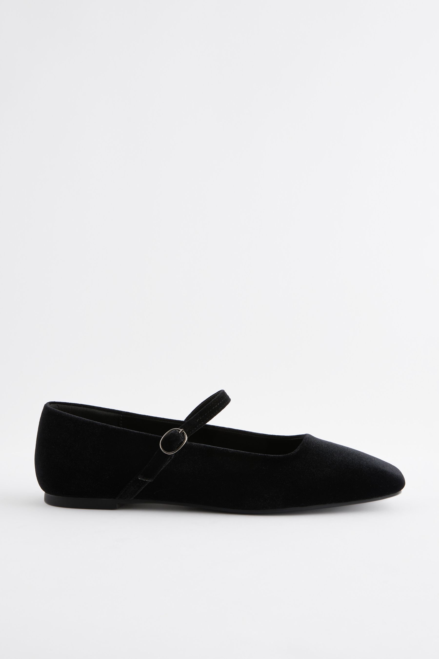 Buy Black Velvet Standard Wide Fit Forever Comfort Square Toe Mary Jane Shoes from Next Germany